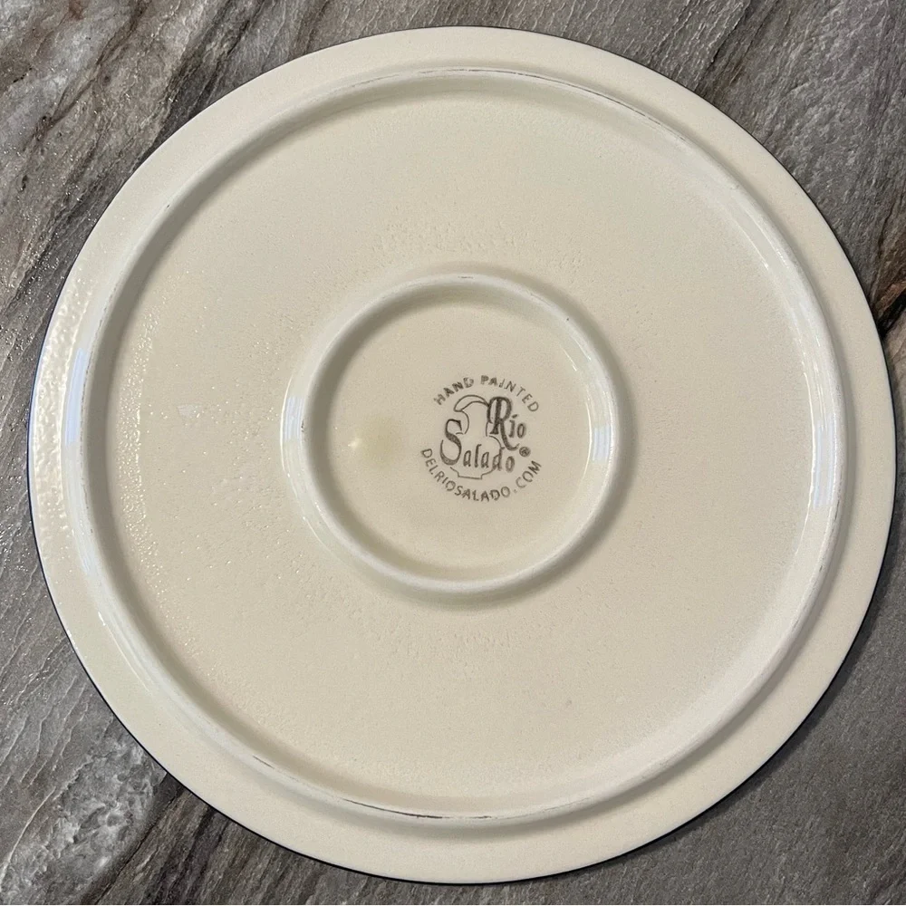 Del Rio Salado Trivet Hot Plate 9” Hand Painted Floral Mandela Pink/Blue… - Picture 9 of 11